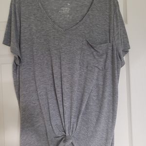 Gray XL vneck pocket tee . Never worn.